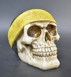 Spaarpot Sporty Skull, Geel