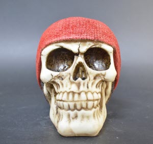 Spaarpot Sporty Skull, Rood