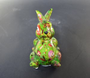 Pomme Pidou XS - Spaarpot Rabbit Billy, Birds in Love FunkyGreen