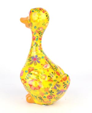 Pomme Pidou - Spaarpot Goose Gaston, Flowers and Dreams SunnyYellow