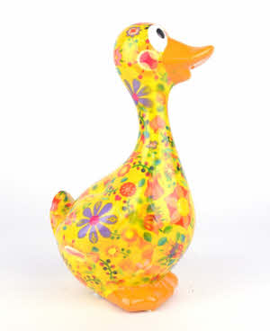 Pomme Pidou - Spaarpot Goose Gaston, Flowers and Dreams SunnyYellow