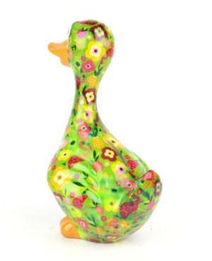 Pomme Pidou - Spaarpot Goose Gaston, Funny Flamingos Twisted Green