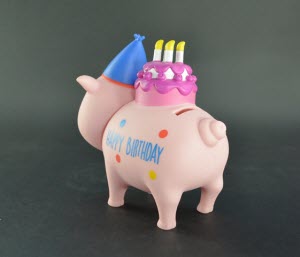 Biggy's Spaarvarken Happy Birthday