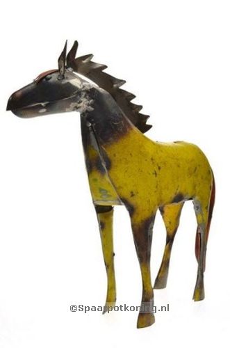 Exner - Spaarpot Paard, geel met rood