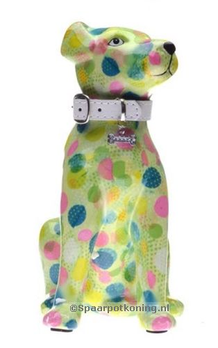 Pomme Pidou - Spaarpot Dog Mylo, Dreamy Dots KeyLime